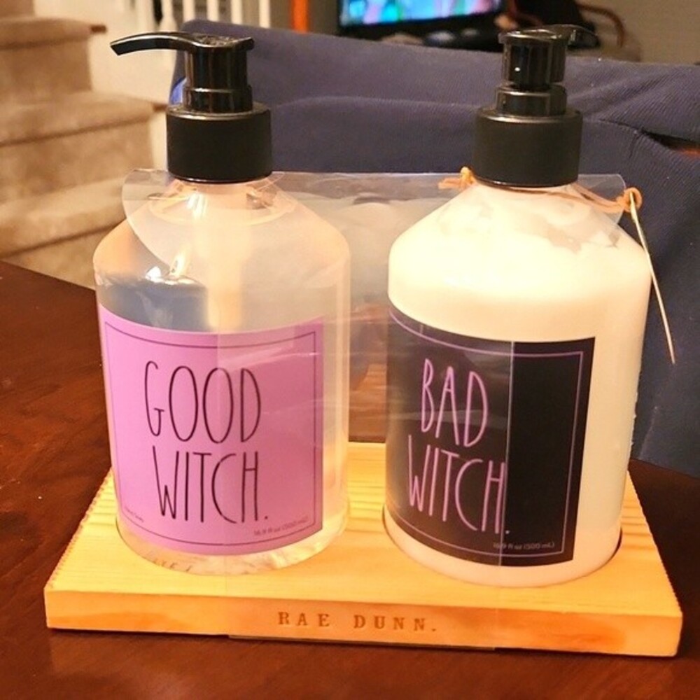 Rae Dunn "Good Witch Bad Witch" Soap & Lotion Set in Mystic Vanilla NWT
